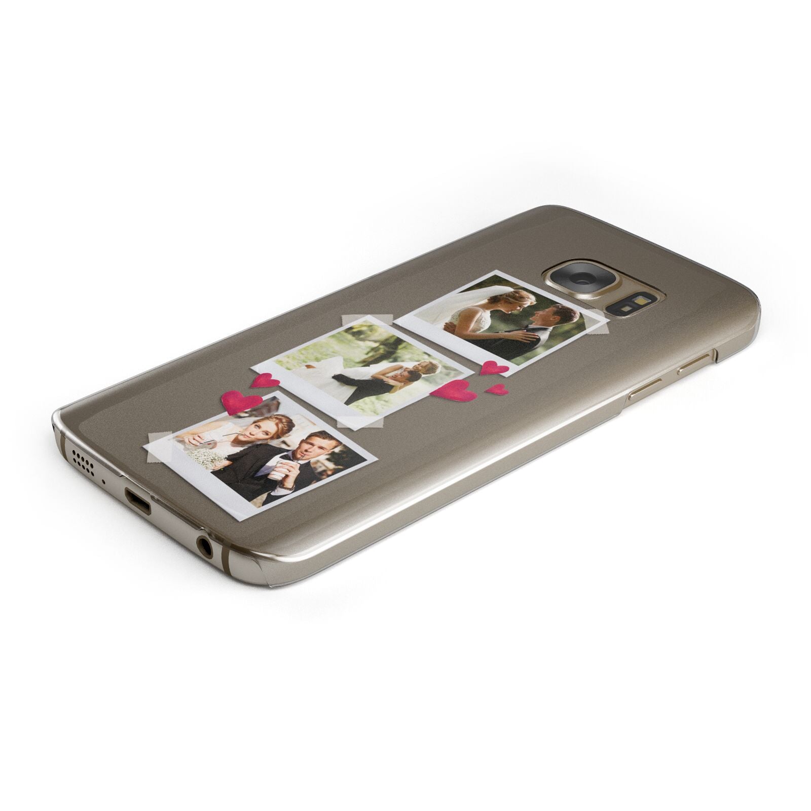Personalised Wedding Photo Montage Protective Samsung Galaxy Case Angled Image