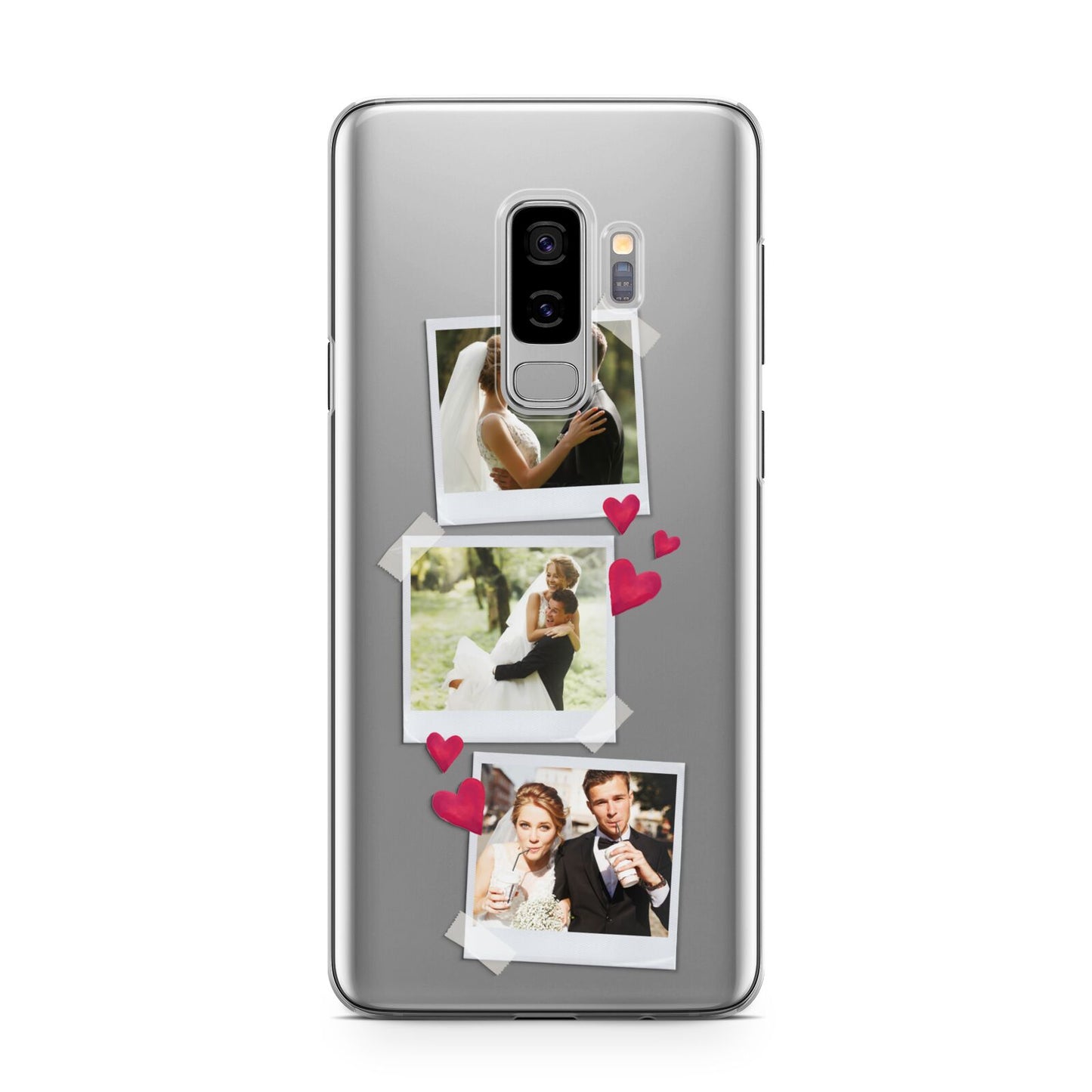 Personalised Wedding Photo Montage Samsung Galaxy S9 Plus Case on Silver phone