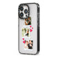 Personalised Wedding Photo Montage iPhone 13 Pro Black Impact Case Side Angle on Silver phone