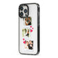 Personalised Wedding Photo Montage iPhone 13 Pro Max Black Impact Case Side Angle on Silver phone