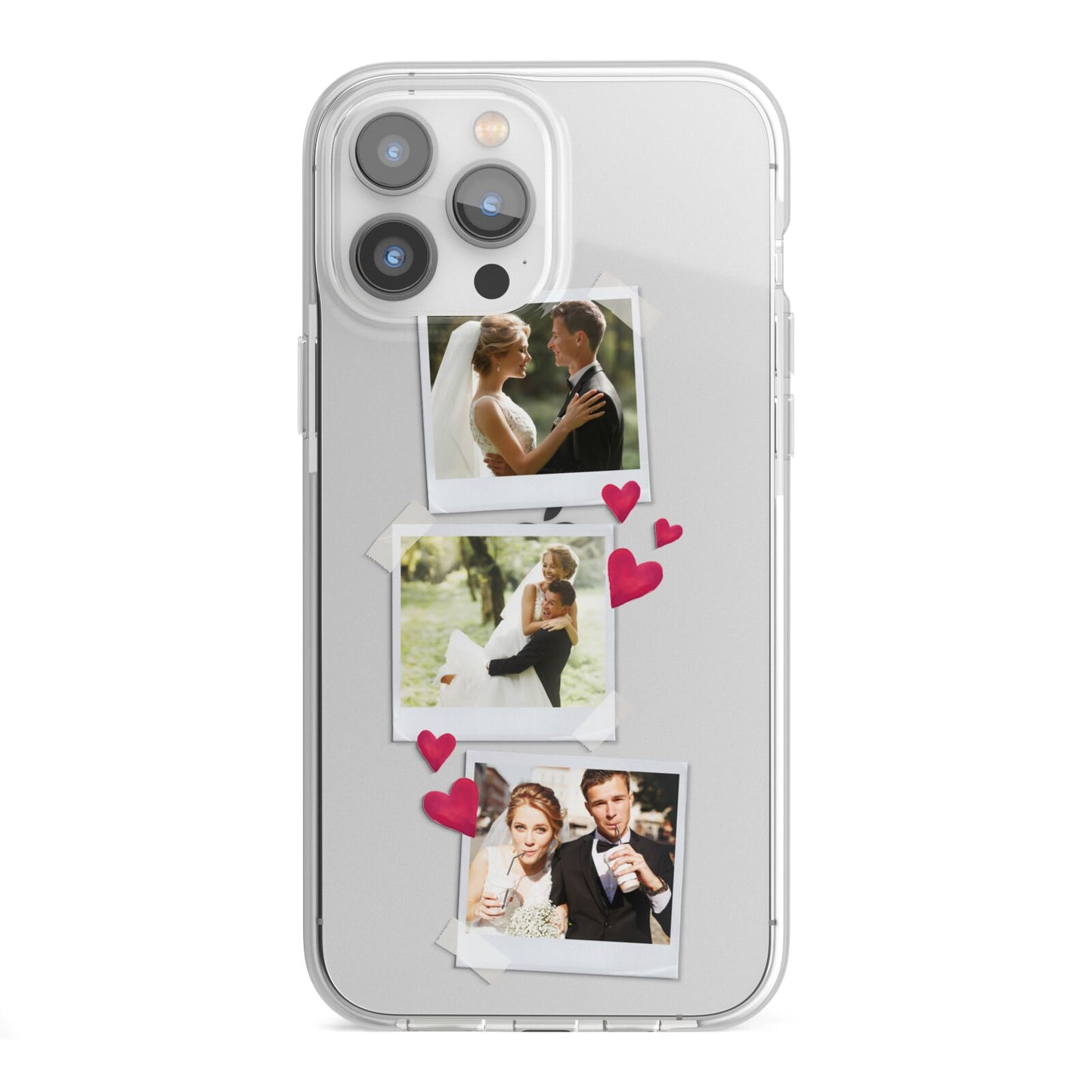 Personalised Wedding Photo Montage iPhone 13 Pro Max TPU Impact Case with White Edges