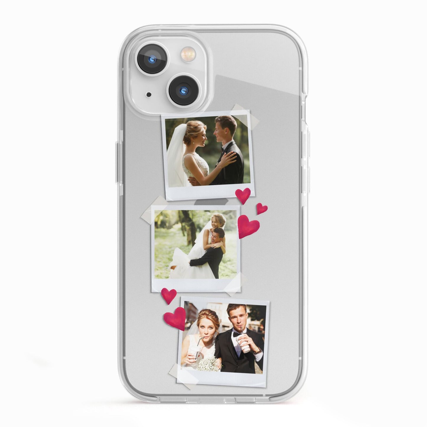 Personalised Wedding Photo Montage iPhone 13 TPU Impact Case with White Edges