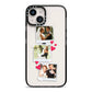 Personalised Wedding Photo Montage iPhone 14 Black Impact Case on Silver phone