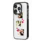 Personalised Wedding Photo Montage iPhone 14 Pro Black Impact Case Side Angle on Silver phone