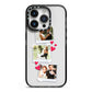Personalised Wedding Photo Montage iPhone 14 Pro Black Impact Case on Silver phone