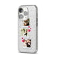 Personalised Wedding Photo Montage iPhone 14 Pro Glitter Tough Case Silver Angled Image