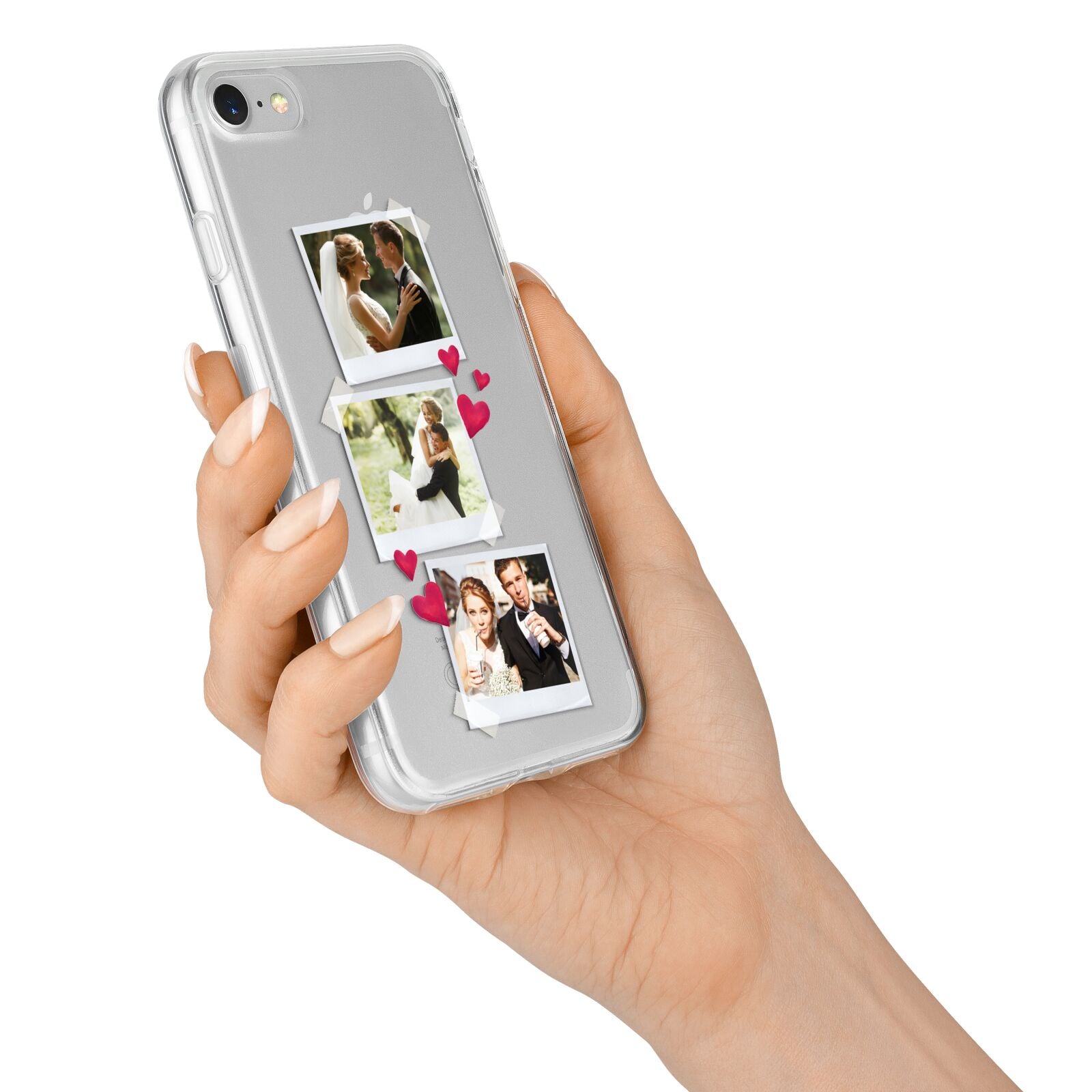 Personalised Wedding Photo Montage iPhone 7 Bumper Case on Silver iPhone Alternative Image