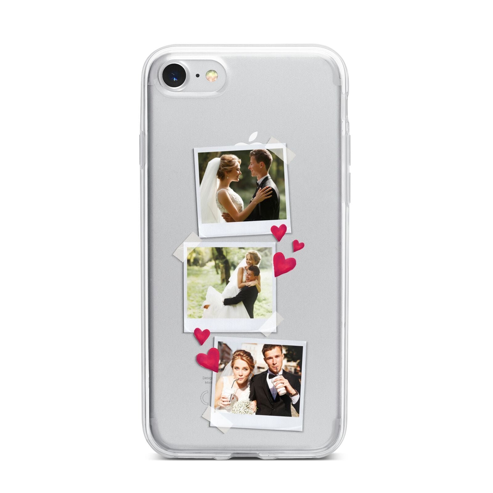 Personalised Wedding Photo Montage iPhone 7 Bumper Case on Silver iPhone