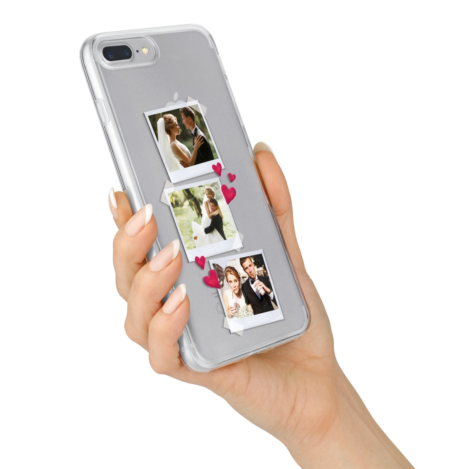Personalised Wedding Photo Montage iPhone 7 Plus Bumper Case on Silver iPhone Alternative Image