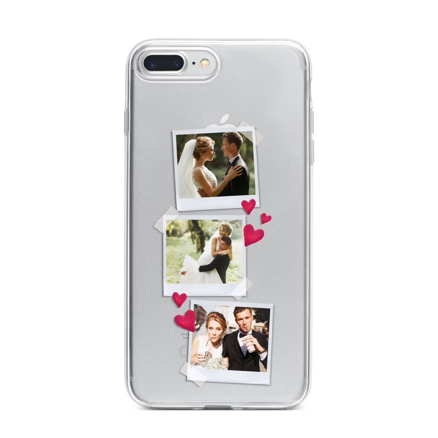 Personalised Wedding Photo Montage iPhone 7 Plus Bumper Case on Silver iPhone