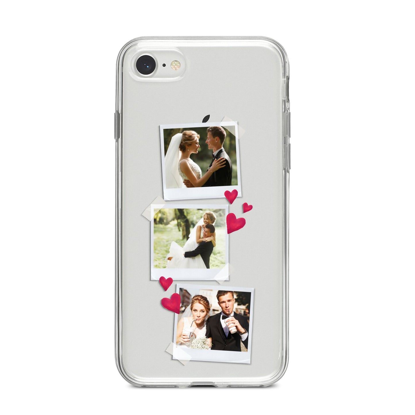 Personalised Wedding Photo Montage iPhone 8 Bumper Case on Silver iPhone