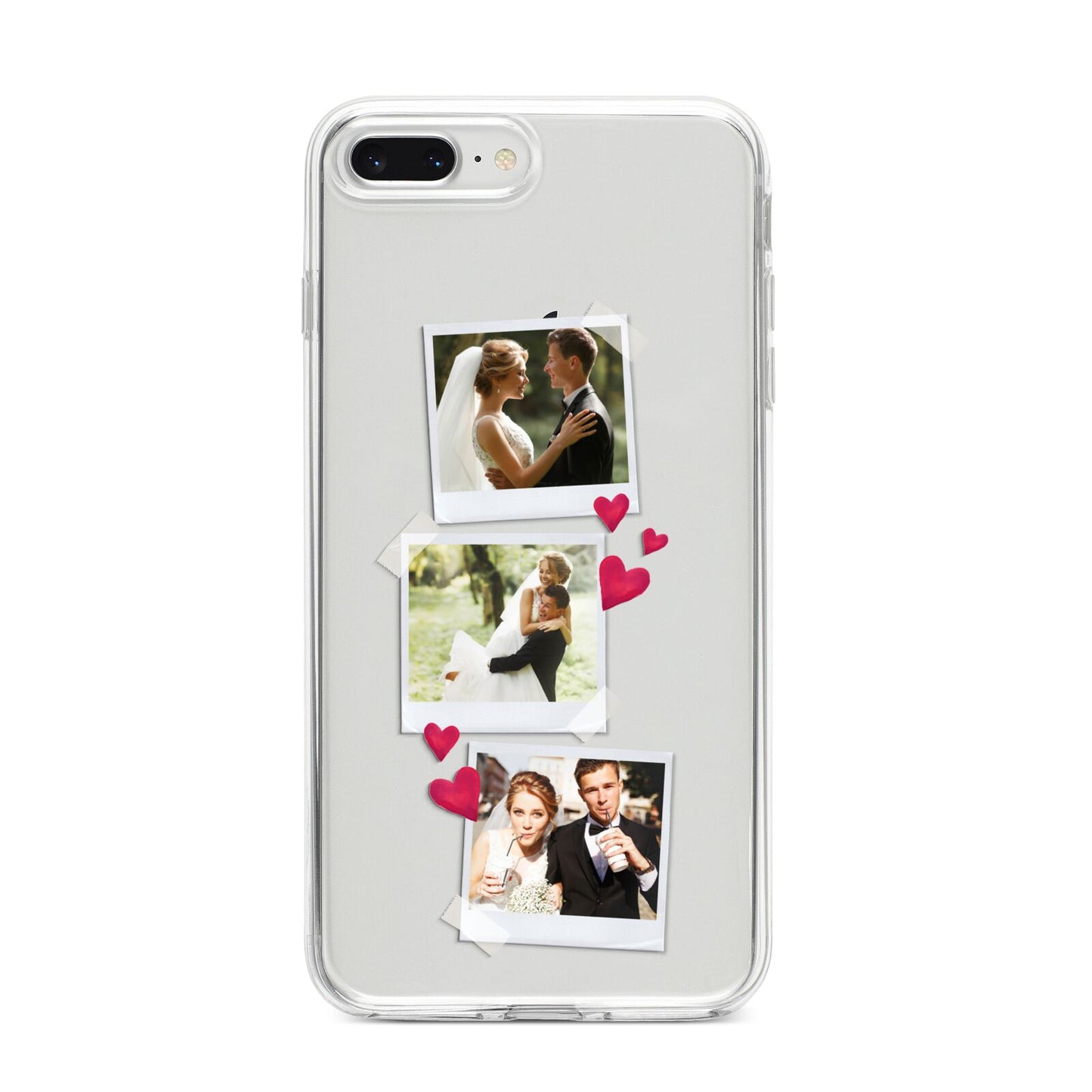 Personalised Wedding Photo Montage iPhone 8 Plus Bumper Case on Silver iPhone