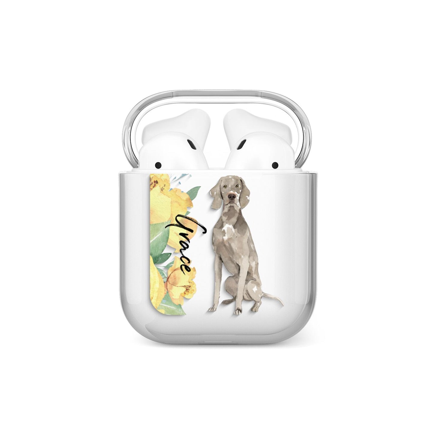 Personalised Weimaraner AirPods Case