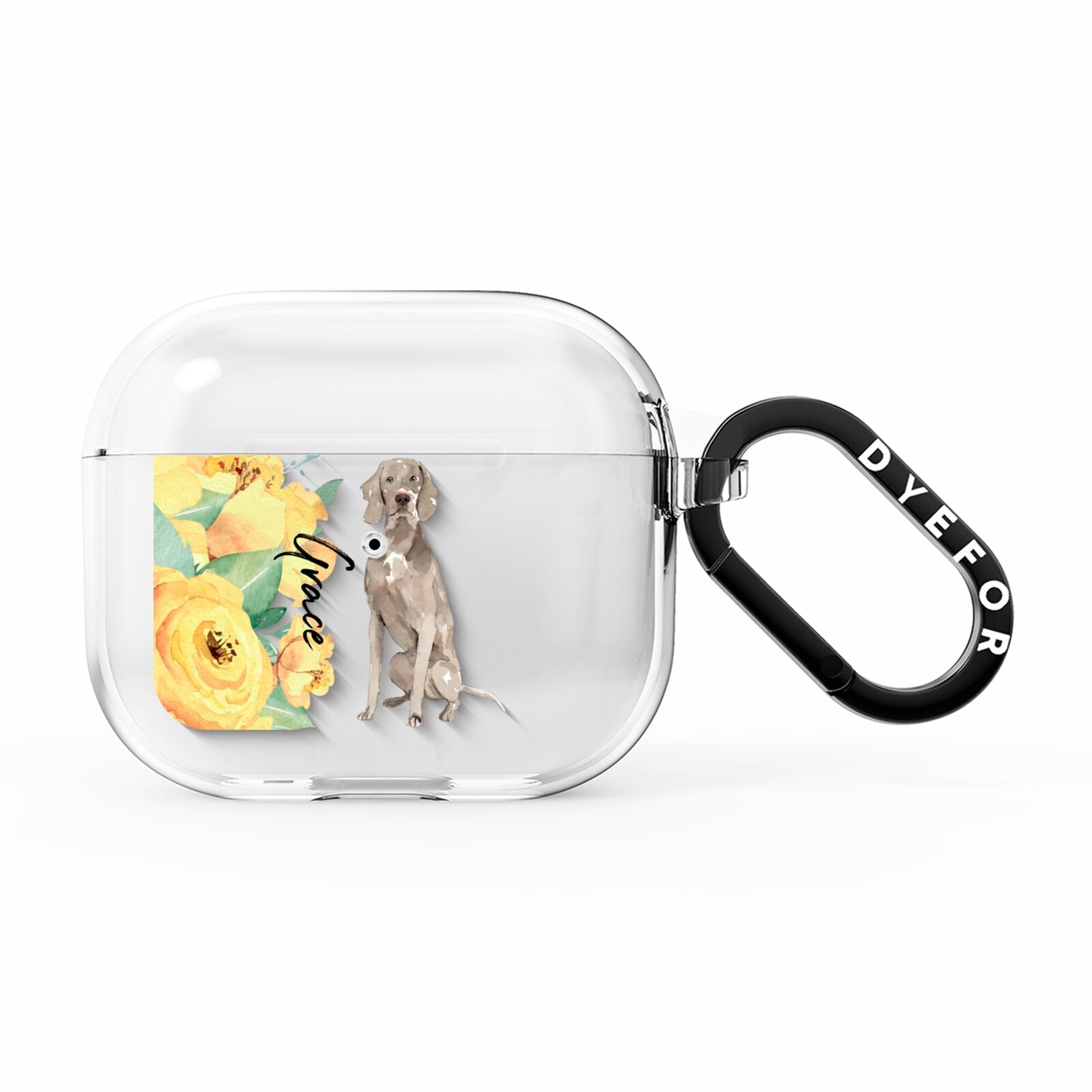 Personalised Weimaraner AirPods Clear Case 3rd Gen