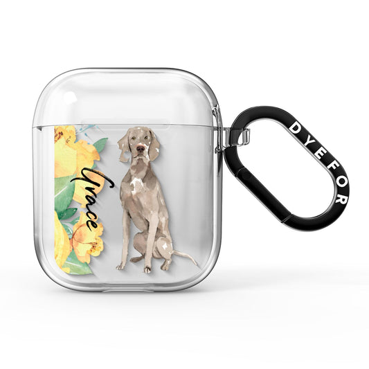 Personalised Weimaraner AirPods Clear Case