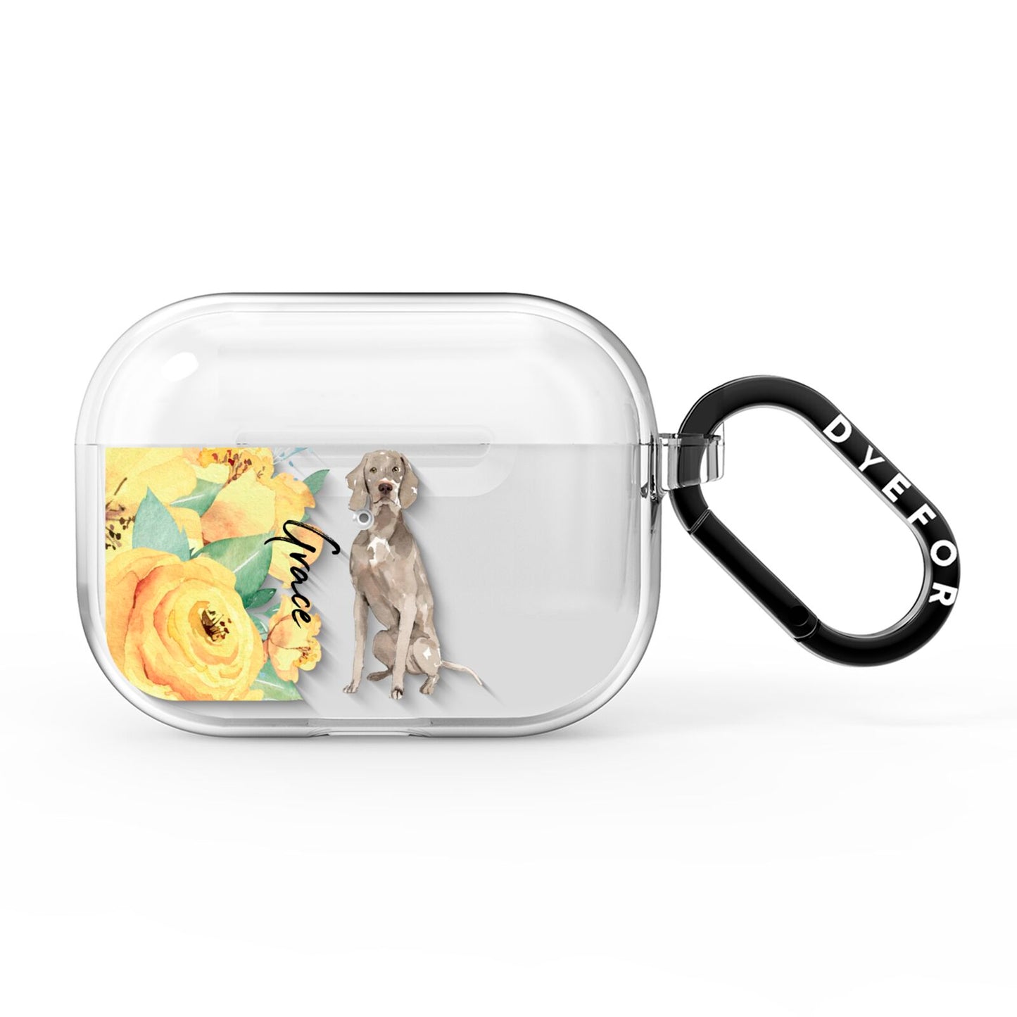 Personalised Weimaraner AirPods Pro Clear Case