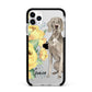 Personalised Weimaraner Apple iPhone 11 Pro Max in Silver with Black Impact Case