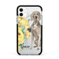Personalised Weimaraner Apple iPhone 11 in White with Black Impact Case