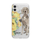 Personalised Weimaraner Apple iPhone 11 in White with Bumper Case