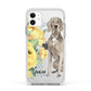 Personalised Weimaraner Apple iPhone 11 in White with White Impact Case