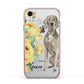 Personalised Weimaraner Apple iPhone XR Impact Case Pink Edge on Silver Phone