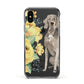 Personalised Weimaraner Apple iPhone Xs Impact Case Black Edge on Black Phone