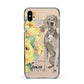 Personalised Weimaraner Apple iPhone Xs Max Impact Case Black Edge on Gold Phone