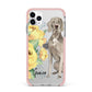 Personalised Weimaraner iPhone 11 Pro Max Impact Pink Edge Case