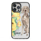Personalised Weimaraner iPhone 13 Pro Max Black Impact Case on Silver phone