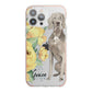 Personalised Weimaraner iPhone 13 Pro Max TPU Impact Case with Pink Edges