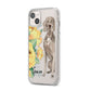 Personalised Weimaraner iPhone 14 Plus Clear Tough Case Starlight Angled Image