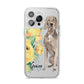 Personalised Weimaraner iPhone 14 Pro Max Clear Tough Case Silver