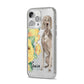 Personalised Weimaraner iPhone 14 Pro Max Glitter Tough Case Silver Angled Image