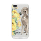 Personalised Weimaraner iPhone 8 Plus Bumper Case on Silver iPhone