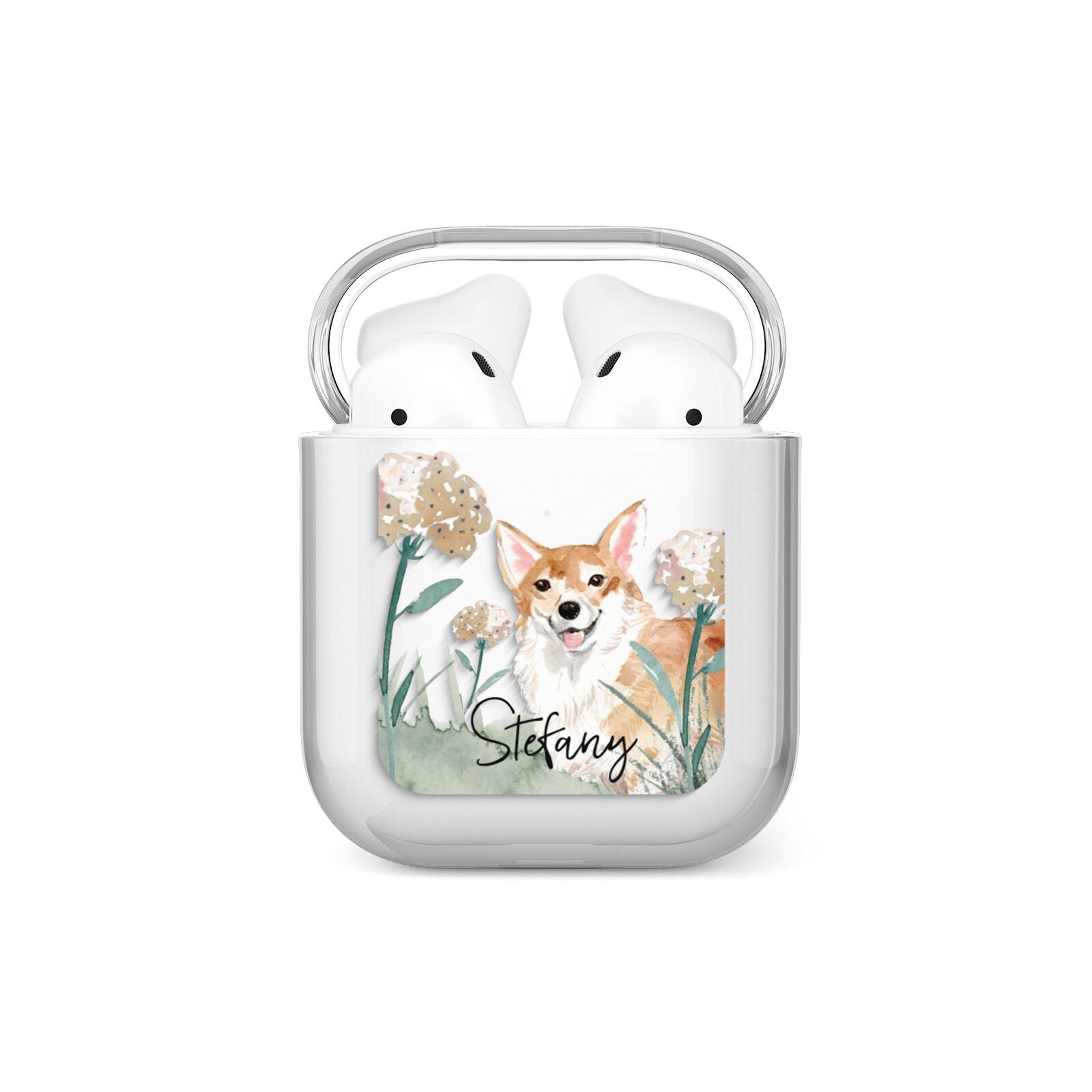 Personalised Welsh Corgi Dog AirPods Case
