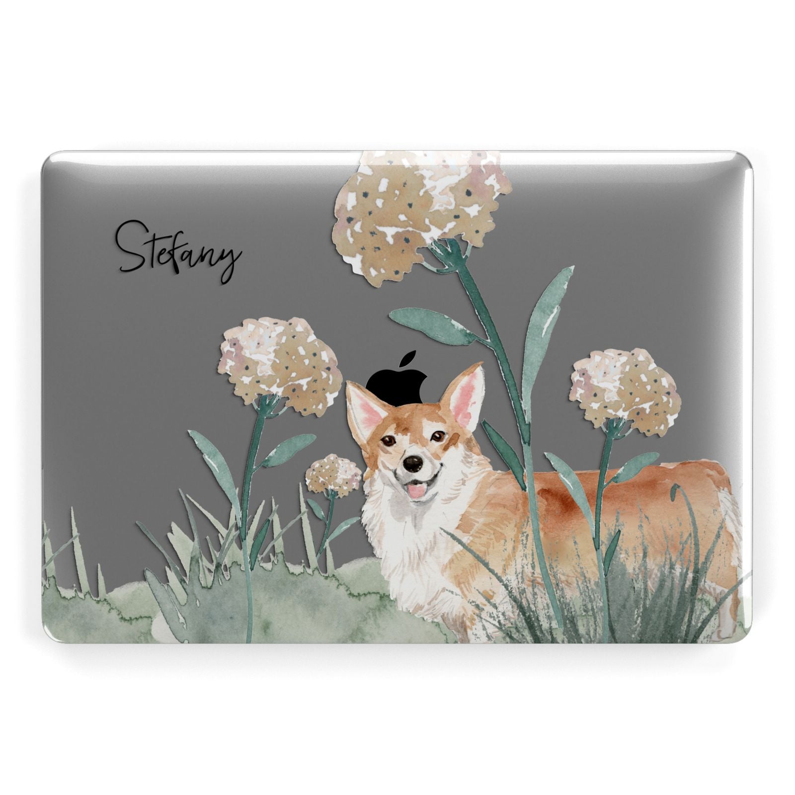 Personalised Welsh Corgi Dog Apple MacBook Case