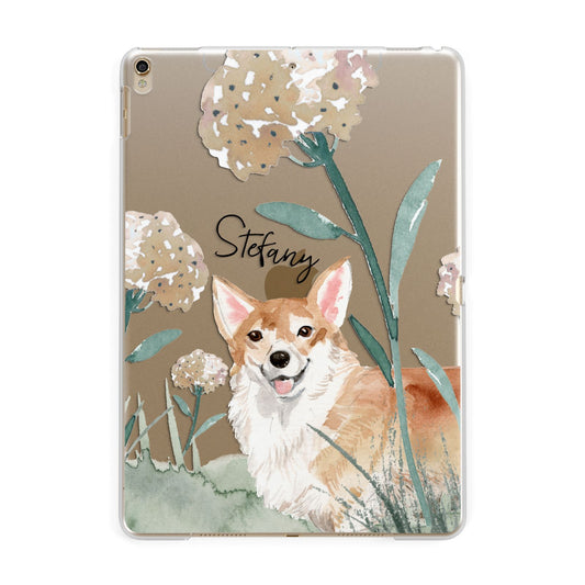 Personalised Welsh Corgi Dog Apple iPad Gold Case