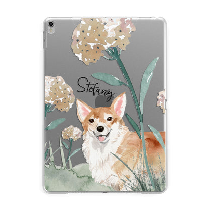 Personalised Welsh Corgi Dog Apple iPad Silver Case