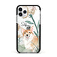 Personalised Welsh Corgi Dog Apple iPhone 11 Pro in Silver with Black Impact Case