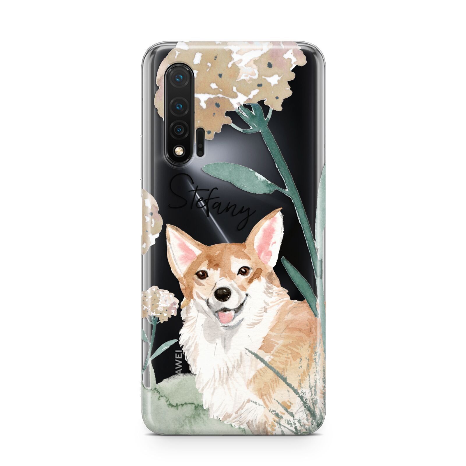 Personalised Welsh Corgi Dog Huawei Nova 6 Phone Case