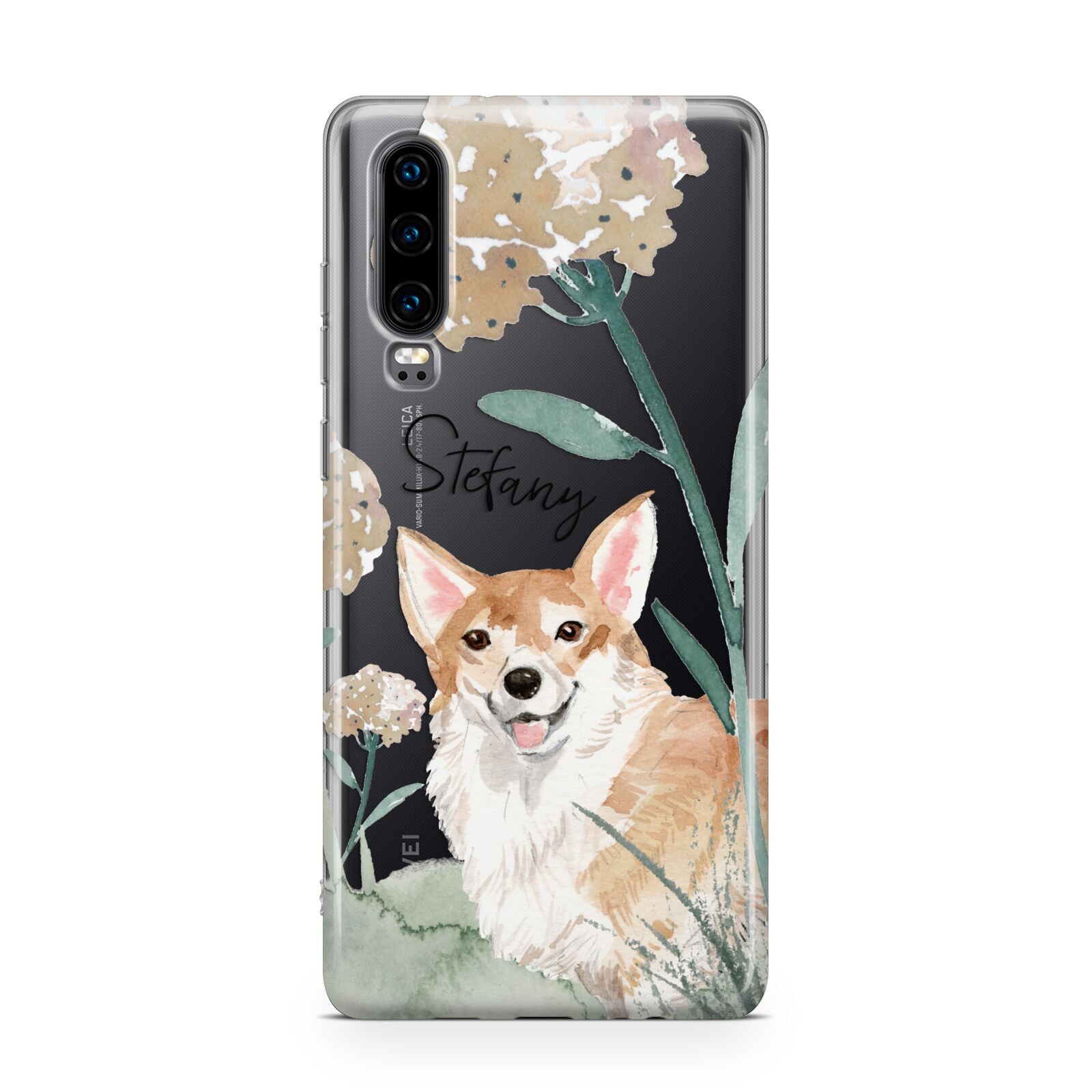 Personalised Welsh Corgi Dog Huawei P30 Phone Case