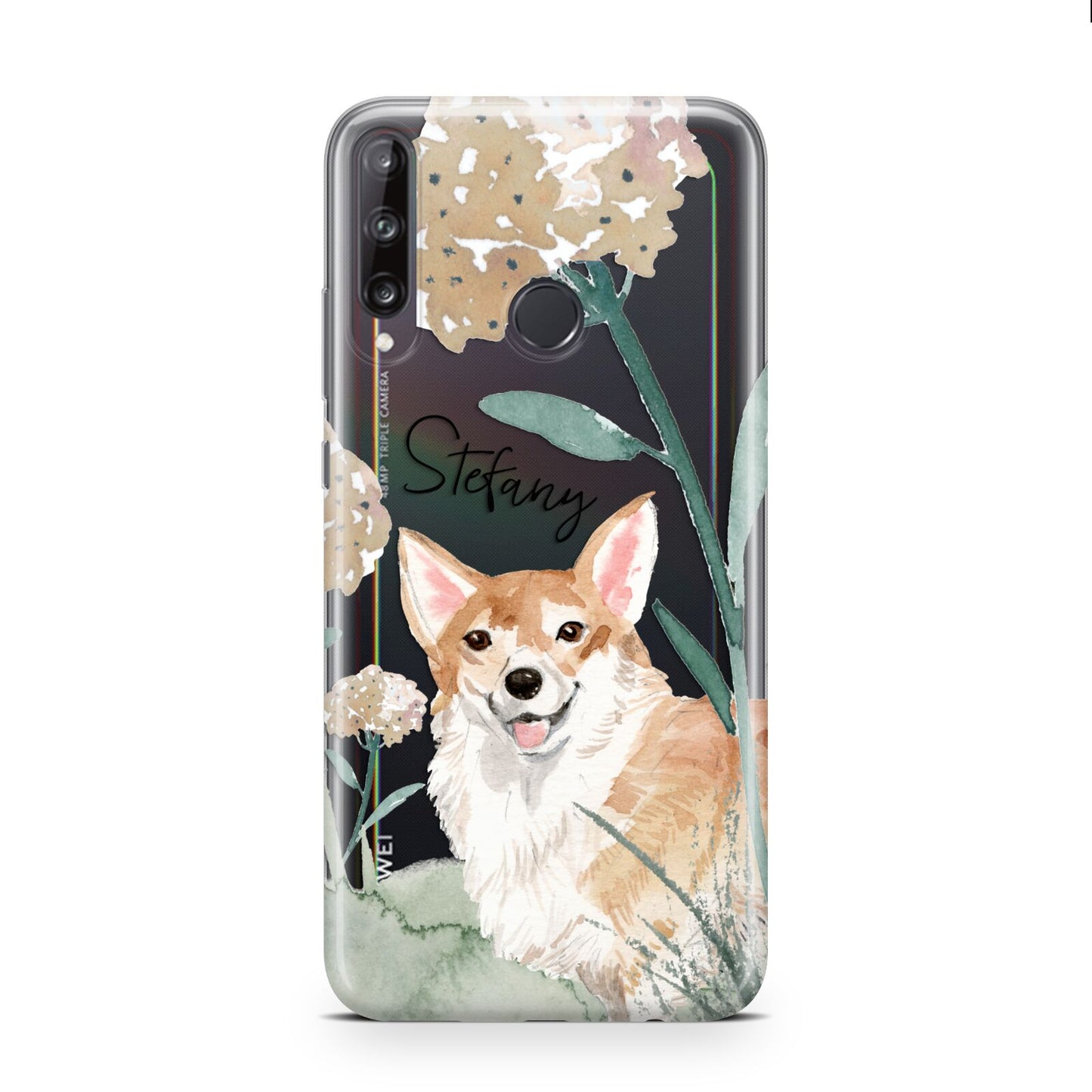 Personalised Welsh Corgi Dog Huawei P40 Lite E Phone Case