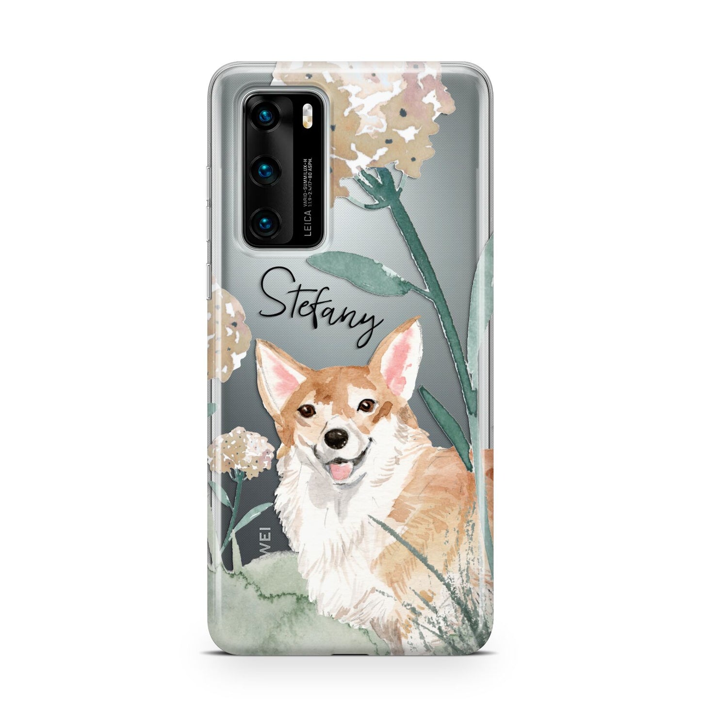 Personalised Welsh Corgi Dog Huawei P40 Phone Case