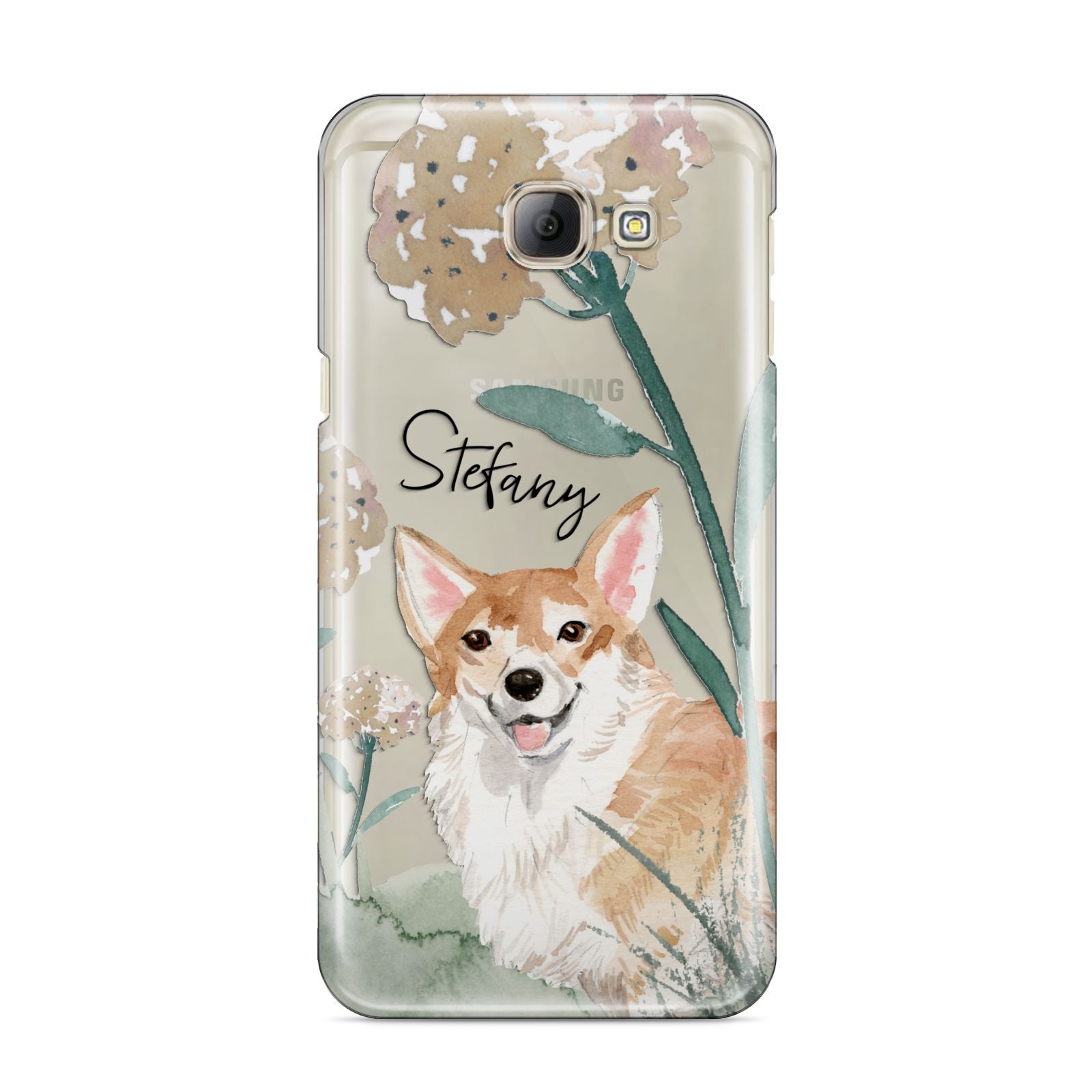 Personalised Welsh Corgi Dog Samsung Galaxy A8 2016 Case