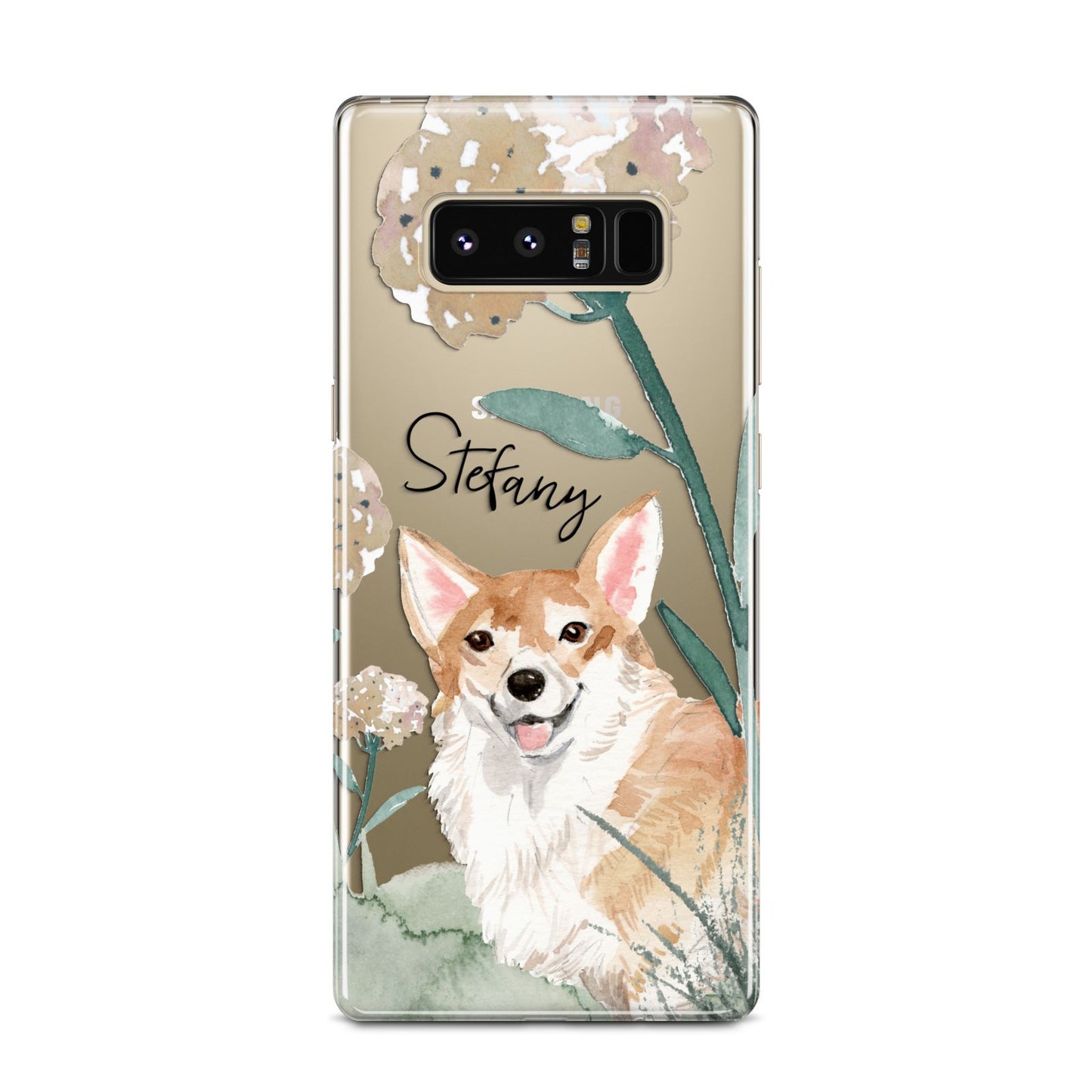 Personalised Welsh Corgi Dog Samsung Galaxy Note 8 Case