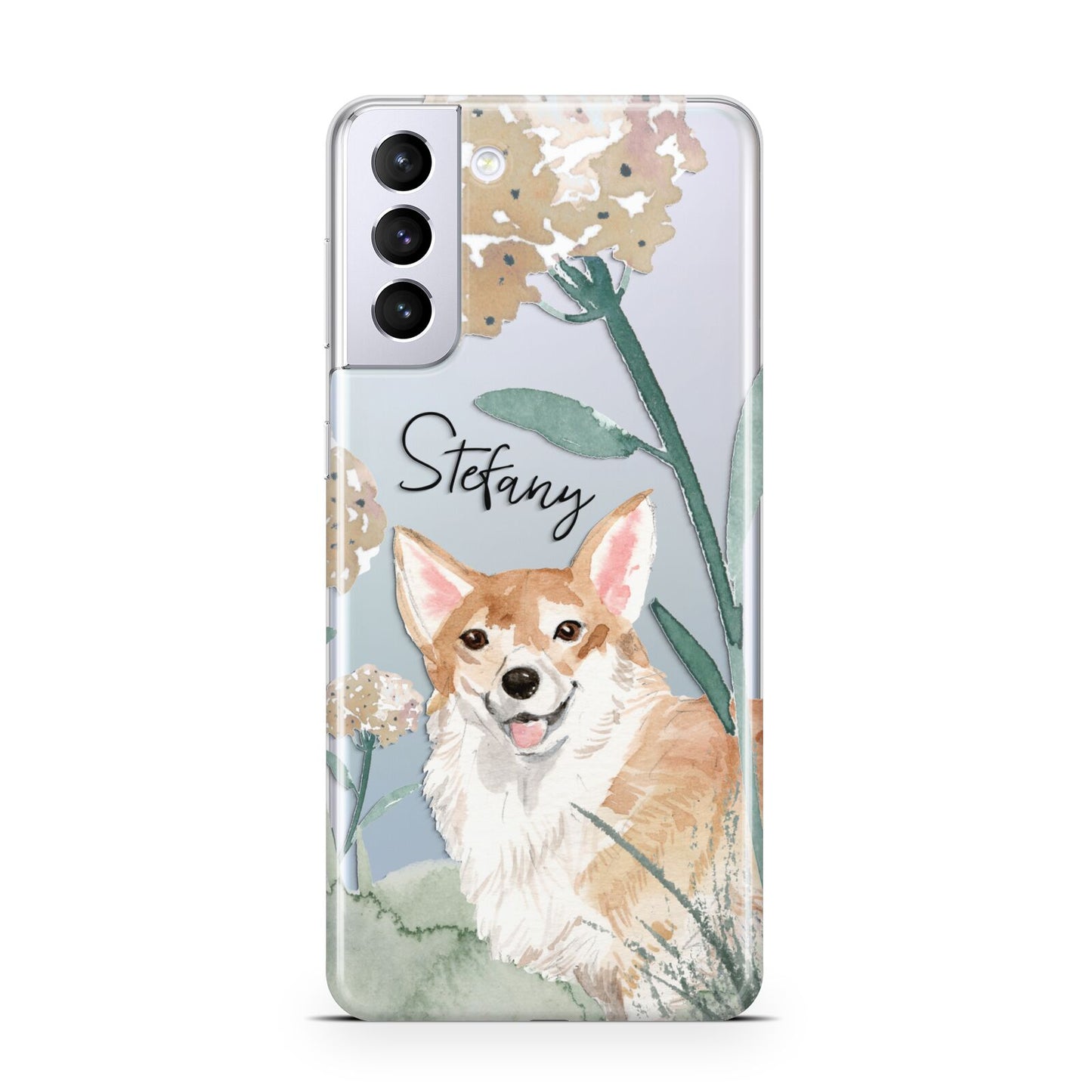 Personalised Welsh Corgi Dog Samsung S21 Plus Case