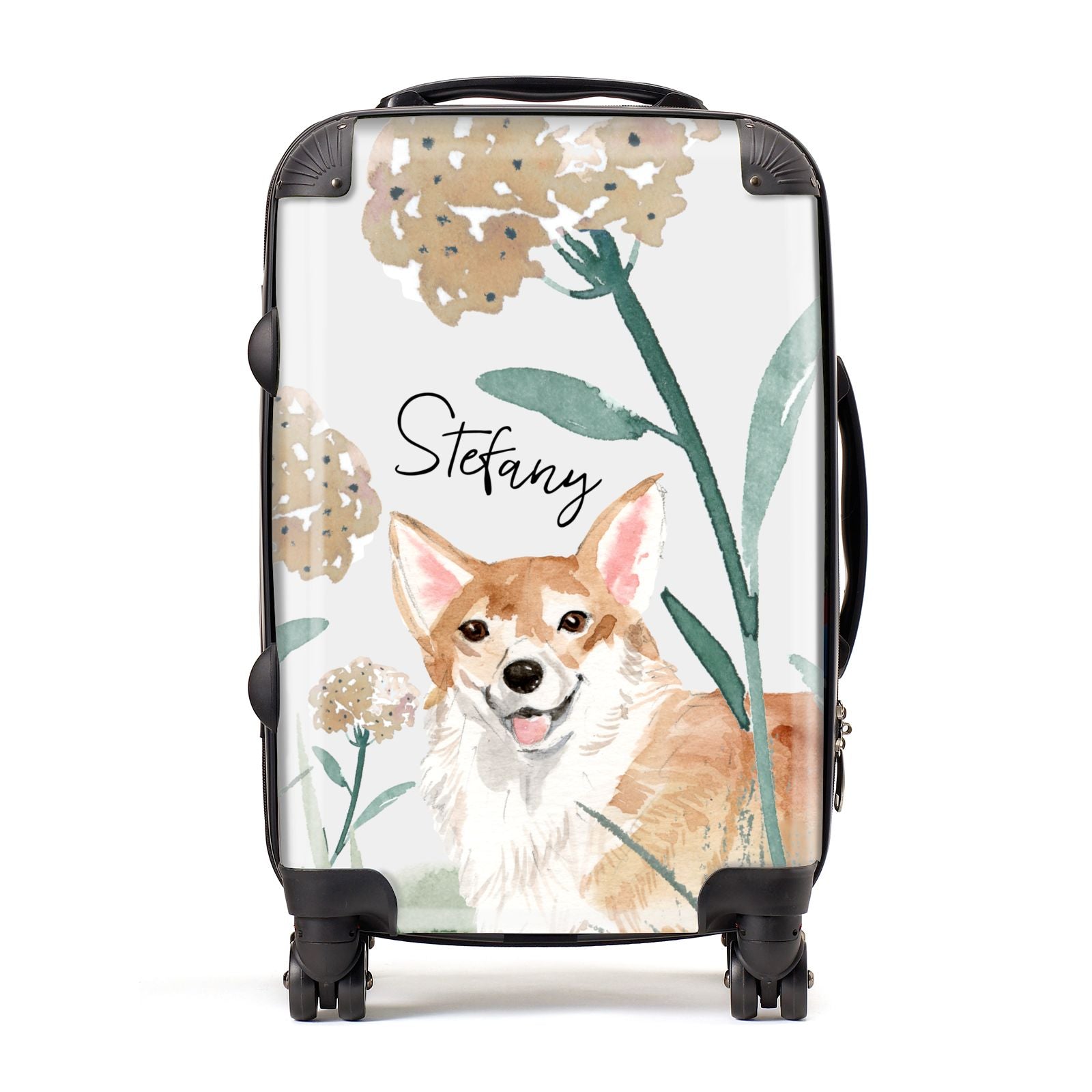 Personalised Welsh Corgi Dog Suitcase
