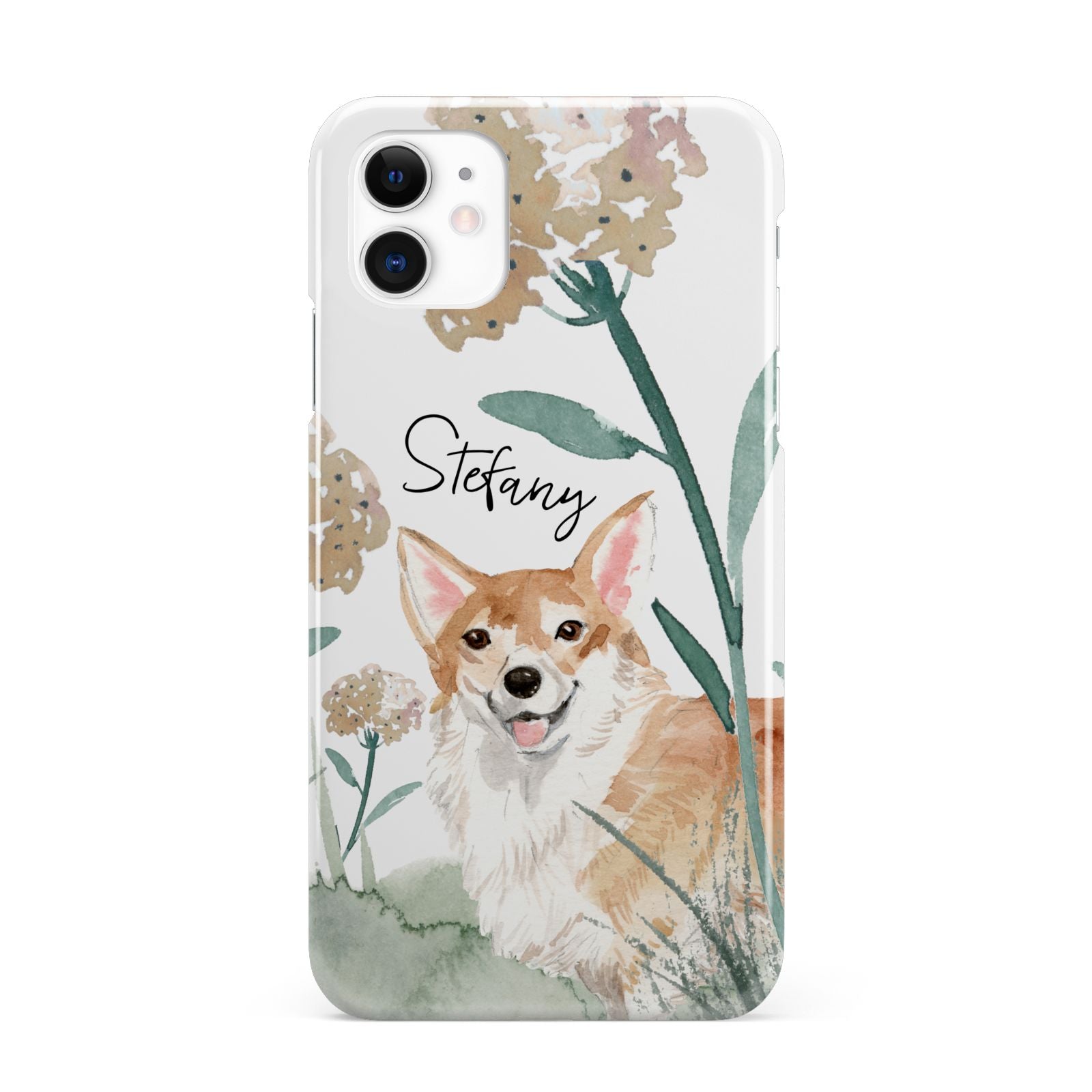 Personalised Welsh Corgi Dog iPhone 11 3D Snap Case