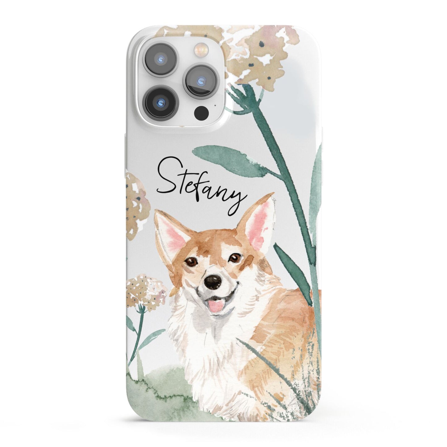 Personalised Welsh Corgi Dog iPhone 13 Pro Max Full Wrap 3D Snap Case