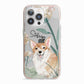 Personalised Welsh Corgi Dog iPhone 13 Pro TPU Impact Case with Pink Edges